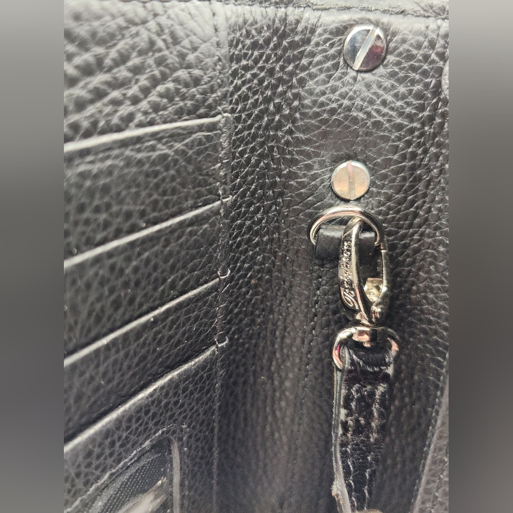 Brighton Black Croc-Embossed Small Wallet Purse - Picture 4 of 6